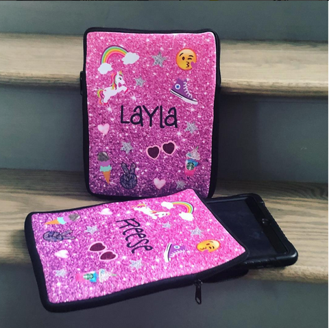 iPad Case - Pink/Purple Glitter "The Layla & Reese" style