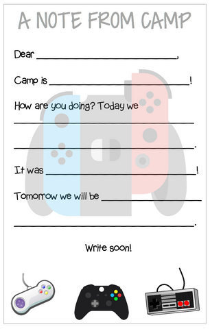 Personalized Camp Stationery - Games