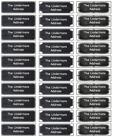 Personalized Address Labels - Chalkboard Variety