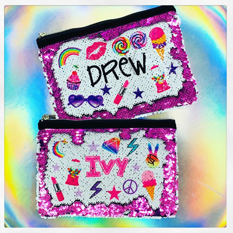 Flip Sequin Makeup Bag