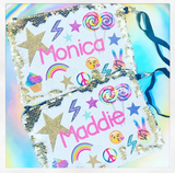 Flip Sequin Wristlet